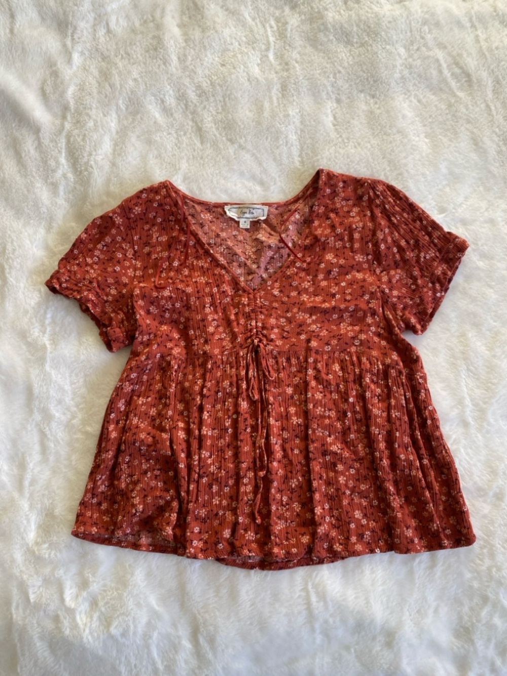Hippie Rose Floral Print Top